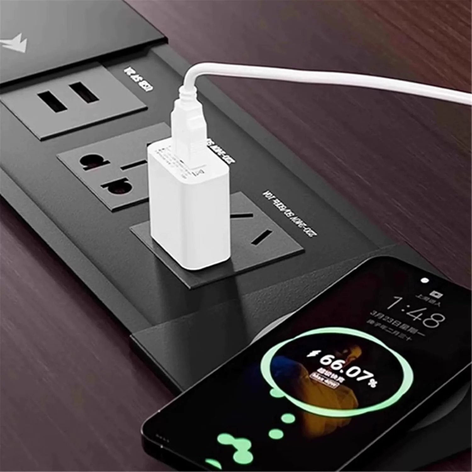 میز کامپیوتر، میز کار مستطیلی مدرن چوبی مشکی، میز تحریر و مطالعه بزرگ لپ تاپ با پورت شارژ (L) میز کامپیوتر، میز کار مستطیلی مدرن چوبی مشکی، میز تحریر و مطالعه بزرگ لپ تاپ با پورت شارژ (L)