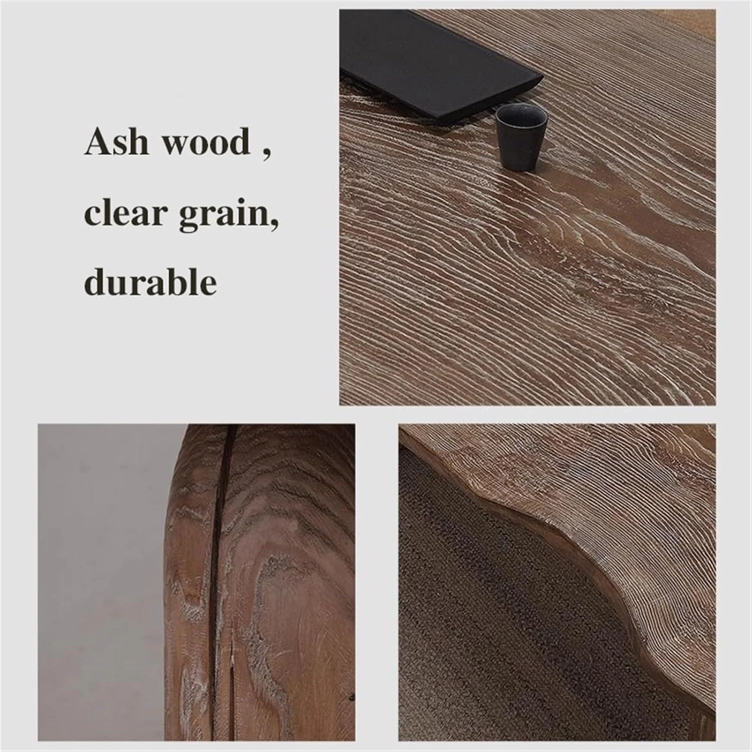 میز کامپیوتر، میز کار مستطیلی از چوب درخت زبان گنجشک، میز ناهارخوری پهن چوب جامد تیره، میز کنفرانس (XL)