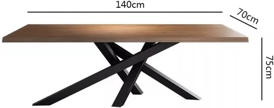 میز کامپیوتر، میز کار مدرن با پایه های فلزی خلاقانه و سطح بزرگ برای لپ تاپ (مشکی, M)