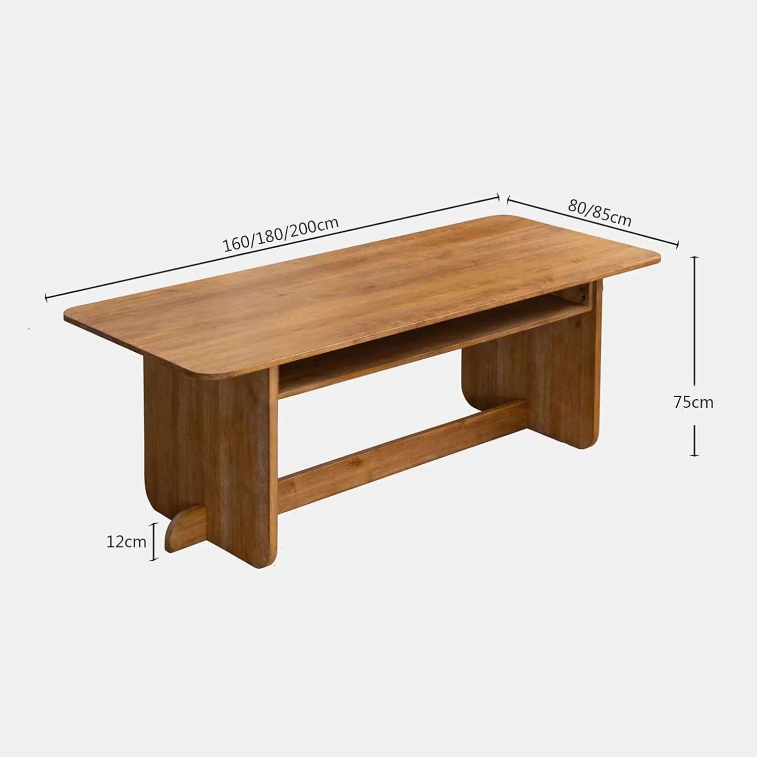 میز کامپیوتر، میز غذاخوری اداری از چوب جامد با قفسههای باز، ایستگاه کاری مستطیلی شکل با فضای ذخیرهسازی (L) میز کامپیوتر، میز غذاخوری اداری از چوب جامد با قفسههای باز، ایستگاه کاری مستطیلی شکل با فضای ذخیرهسازی (L)