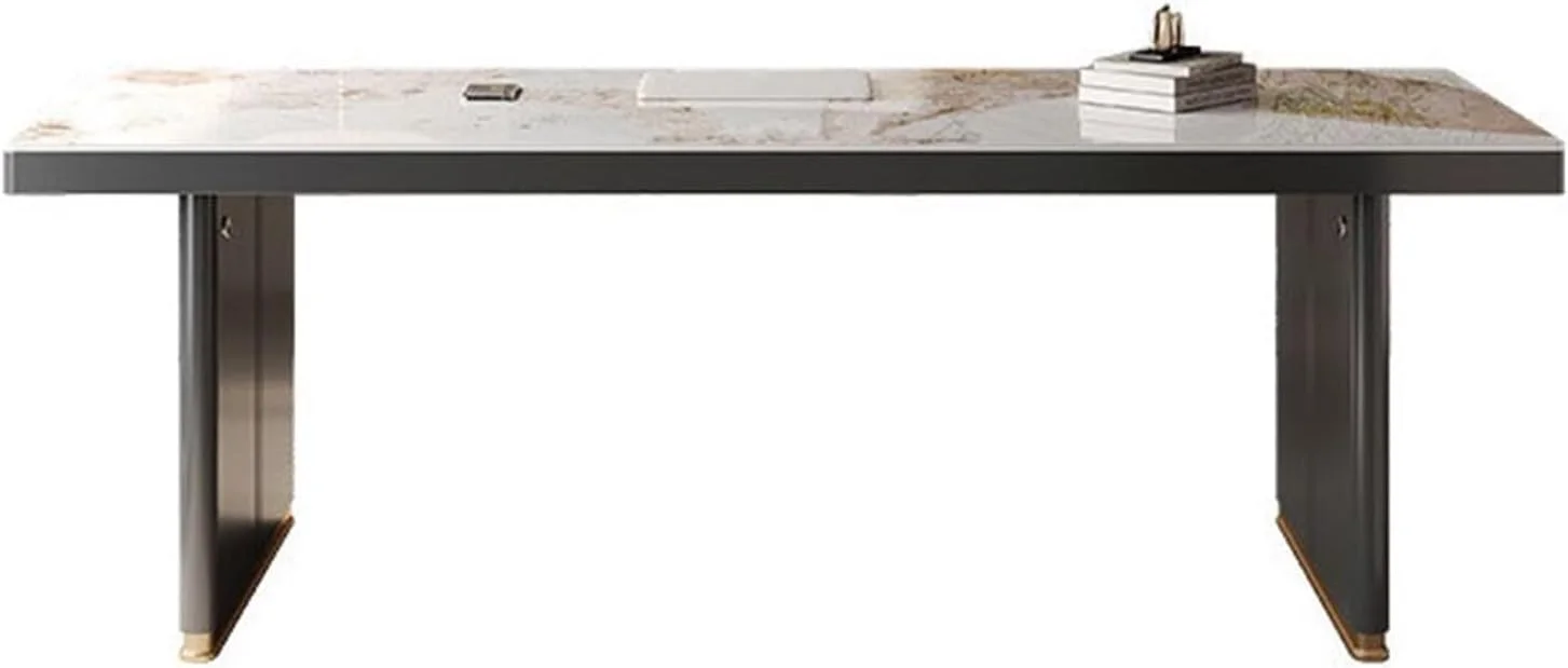 میز کامپیوتر، میز کار خانگی مدرن و ساده با رویه اسلب سنگی، میز مطالعه بزرگ برای نوشتن و ایستگاه کاری کامپیوتر (M) میز کامپیوتر، میز کار خانگی مدرن و ساده با رویه اسلب سنگی، میز مطالعه بزرگ برای نوشتن و ایستگاه کاری کامپیوتر (M)