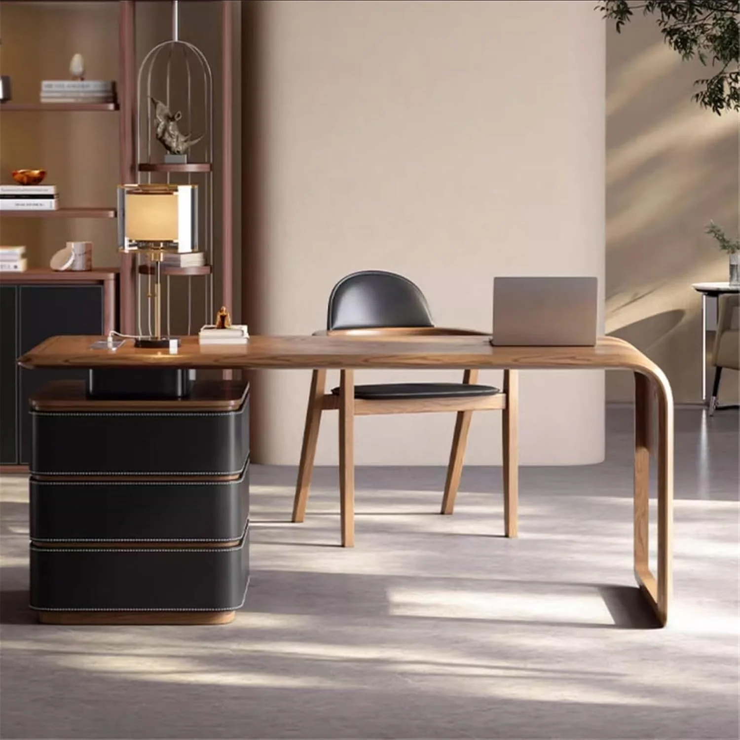 میز کامپیوتر، میز خانگی با پورت های ذخیره سازی و شارژ، ایستگاه کاری مدرن برای نوشتن، رنگ گردویی (مشکی، L) میز کامپیوتر، میز خانگی با پورت های ذخیره سازی و شارژ، ایستگاه کاری مدرن برای نوشتن، رنگ گردویی (مشکی، L)