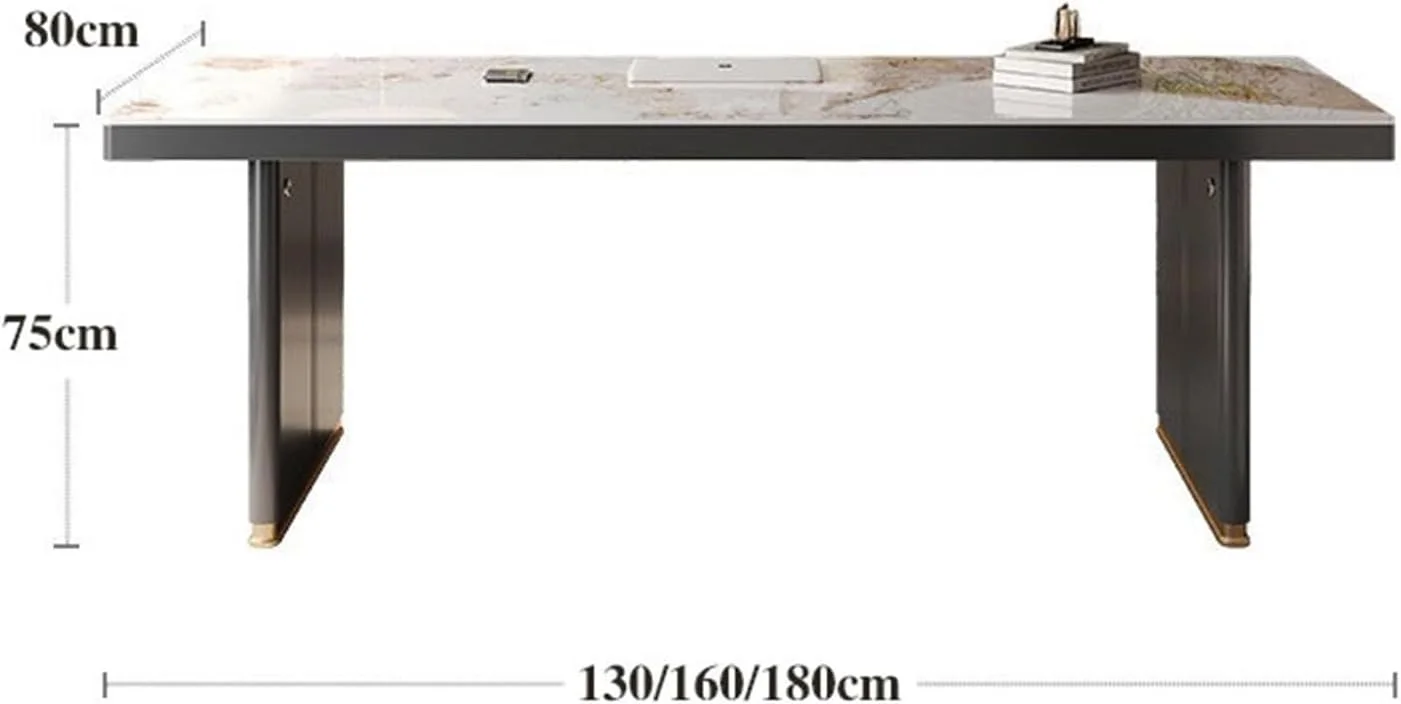 میز کامپیوتر، میز کار خانگی مدرن و ساده با رویه اسلب سنگی، میز مطالعه بزرگ برای نوشتن و ایستگاه کاری کامپیوتر (M) میز کامپیوتر، میز کار خانگی مدرن و ساده با رویه اسلب سنگی، میز مطالعه بزرگ برای نوشتن و ایستگاه کاری کامپیوتر (M)