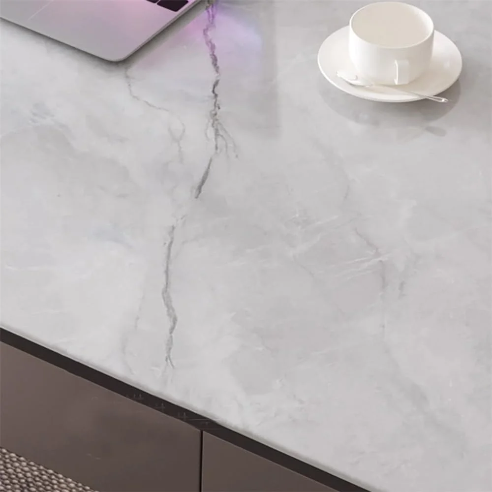 میز کامپیوتر، میز مطالعه و نوشتن مدرن و ساده با کشو و پورت شارژ، میز خانگی با سطح تخته سنگ و قاب فولادی (S) میز کامپیوتر، میز مطالعه و نوشتن مدرن و ساده با کشو و پورت شارژ، میز خانگی با سطح تخته سنگ و قاب فولادی (S)