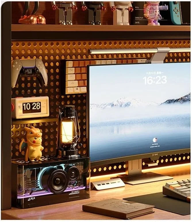 میز کامپیوتر با قفسه برای بهره وری سازمان یافته، قاب مشکی با صفحه سوراخ دار، ارتفاع معمولی 170 سانتی متر، عرض 60 سانتی متر، طول 120 سانتی متر میز کامپیوتر با قفسه برای بهره وری سازمان یافته، قاب مشکی با صفحه سوراخ دار، ارتفاع معمولی 170 سانتی متر، عرض 60 سانتی متر، طول 120 سانتی متر