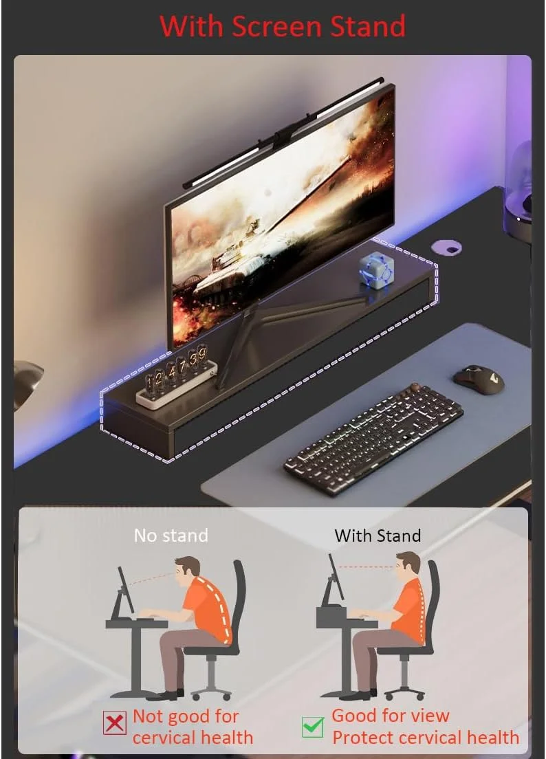 میز کامپیوتر گیمینگ سفید با پایه مانیتور و قفسه کیس، میز بزرگ لپ تاپ با پایه های فولادی، میز کار ارگونومیک مناسب مطالعه و کار برای کودکان و بزرگسالان میز کامپیوتر گیمینگ سفید با پایه مانیتور و قفسه کیس، میز بزرگ لپ تاپ با پایه های فولادی، میز کار ارگونومیک مناسب مطالعه و کار برای کودکان و بزرگسالان