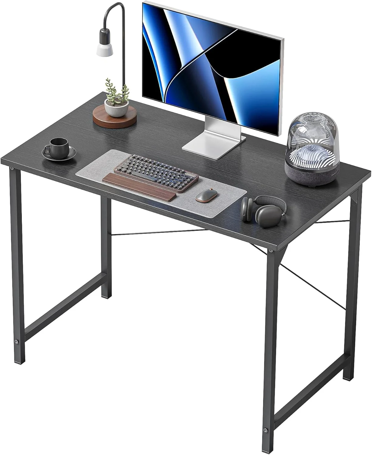 میز کامپیوتر CubiCubi، میز کار خانگی 32 اینچی، میز PC به سبک ساده مدرن برای خانه، دفتر، مطالعه، نوشتن، مشکی