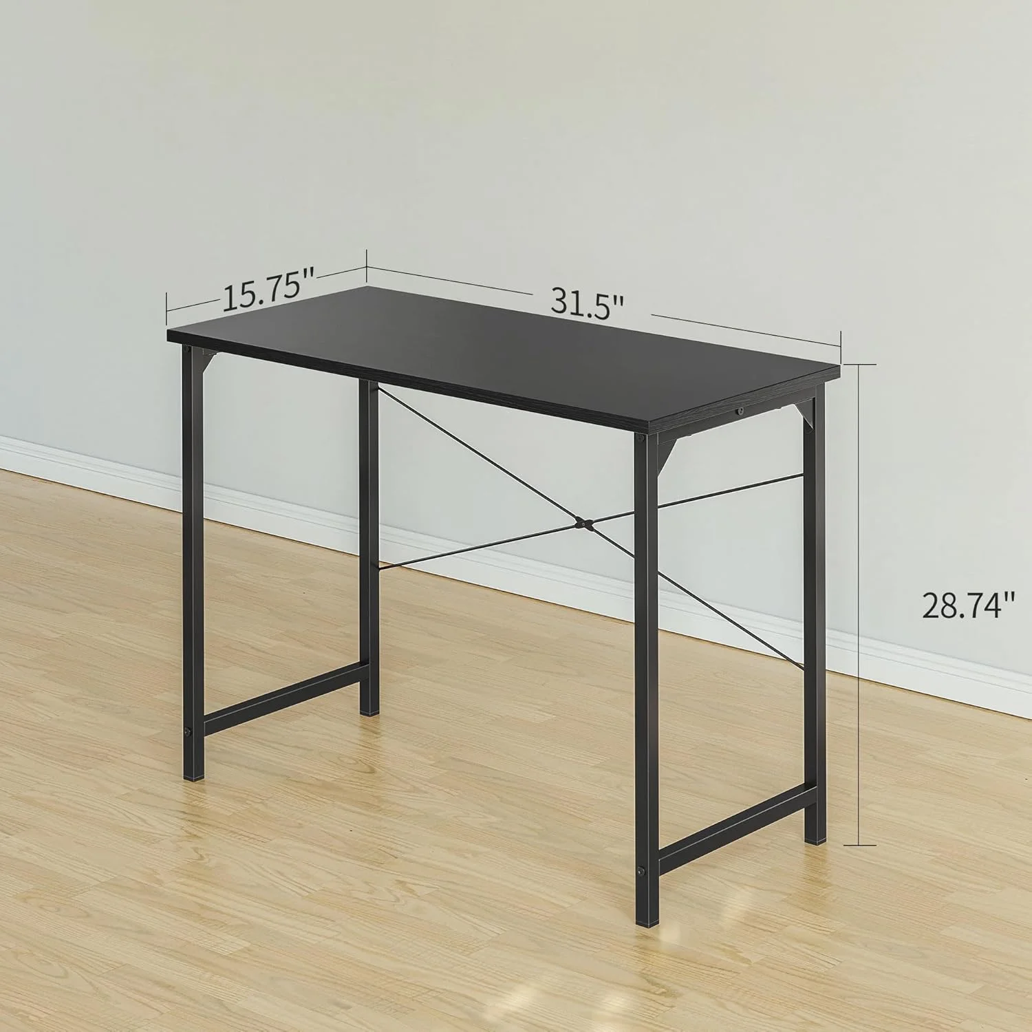 میز کامپیوتر CubiCubi، میز کار خانگی 32 اینچی، میز PC به سبک ساده مدرن برای خانه، دفتر، مطالعه، نوشتن، مشکی