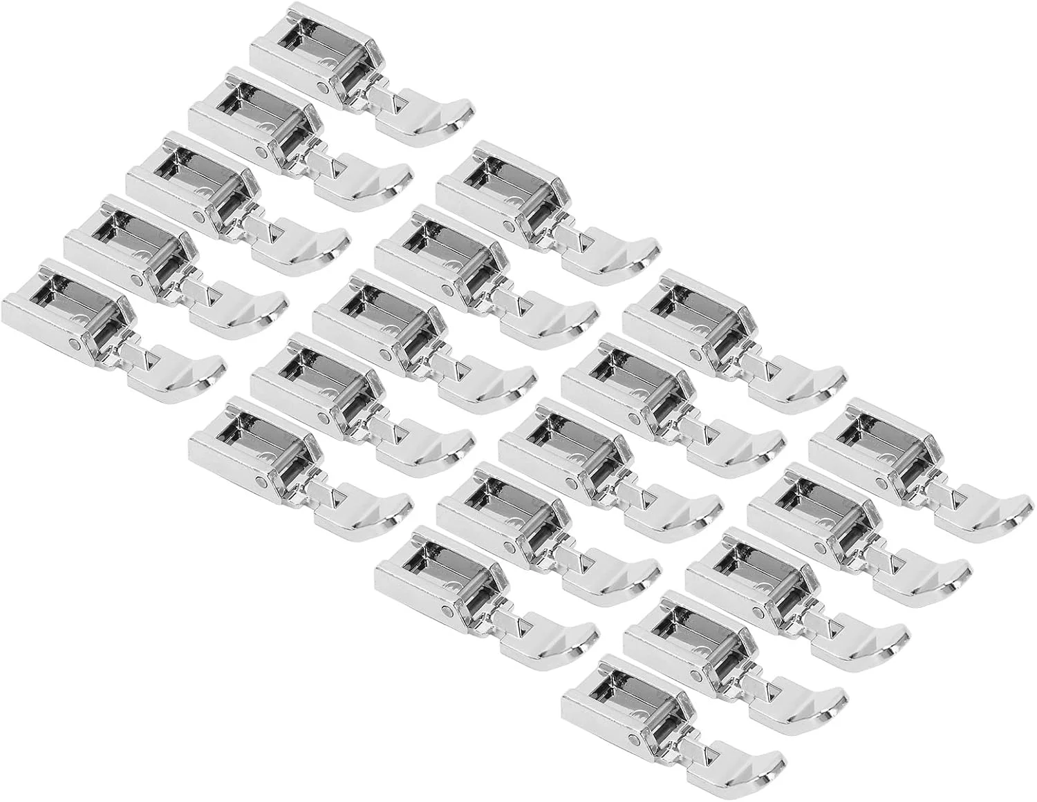 20 عدد پایه زیپ دوزی فشاری برای چرخ خیاطی، پایه فلزی CY154 برای چرخ خیاطی خانگی با ساق کوتاه