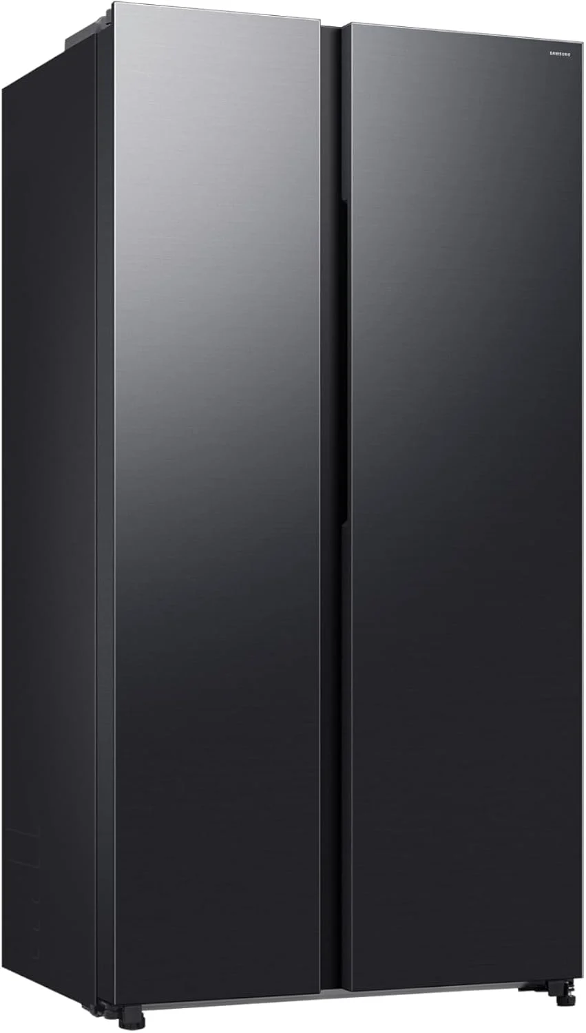 یخچال ساید بای ساید سامسونگ با ظرفیت خالص 655 لیتر، مجهز به هوش مصنوعی، حالت ذخیره انرژی هوش مصنوعی، مشکی، مدل RS70F65Q1FAE