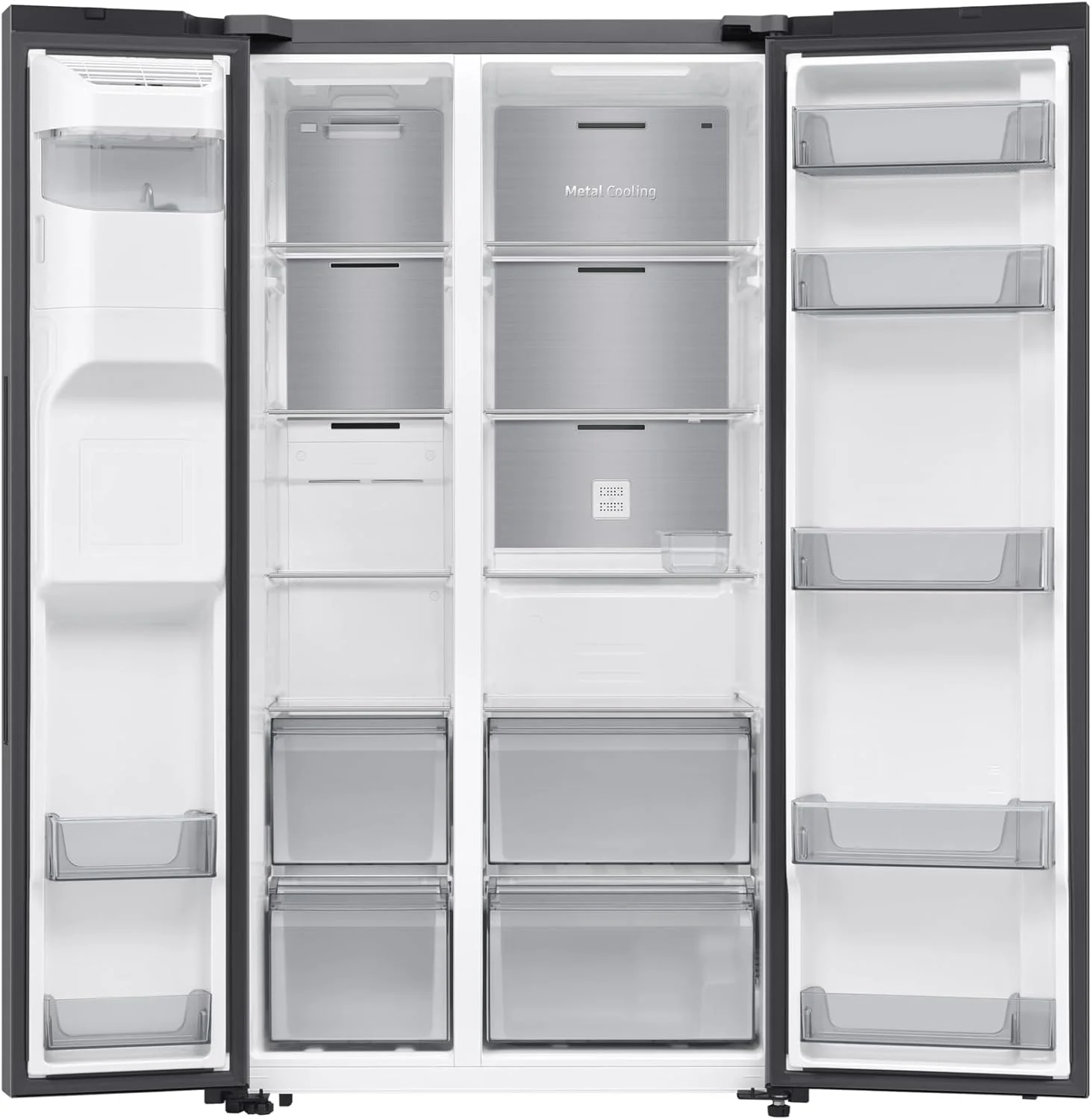 یخچال ساید بای ساید سامسونگ مدل Net 635L BeSpoke AI مشکی، RS70F64K1TAE با آبسردکن یخچال ساید بای ساید سامسونگ مدل Net 635L BeSpoke AI مشکی، RS70F64K1TAE با آبسردکن