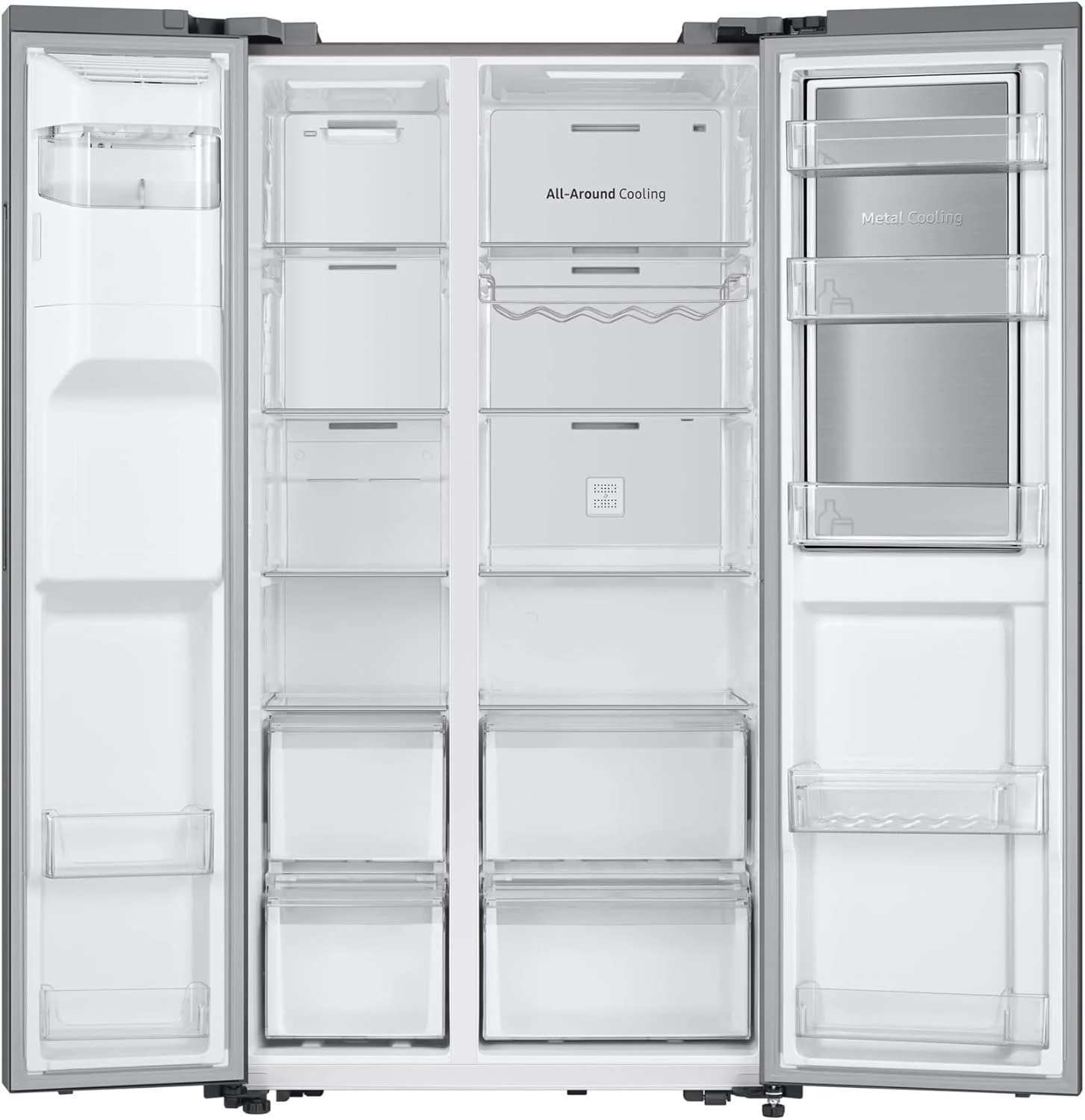 یخچال ساید بای ساید سامسونگ مدل RH65DG54R3S9AE با ظرفیت ناخالص 650 لیتر و ظرفیت خالص 610 لیتر، دارای محفظه نمایش مواد غذایی و فناوری SpaceMax™ (نسخه امارات) یخچال ساید بای ساید سامسونگ مدل RH65DG54R3S9AE با ظرفیت ناخالص 650 لیتر و ظرفیت خالص 610 لیتر، دارای محفظه نمایش مواد غذایی و فناوری SpaceMax™ (نسخه امارات)