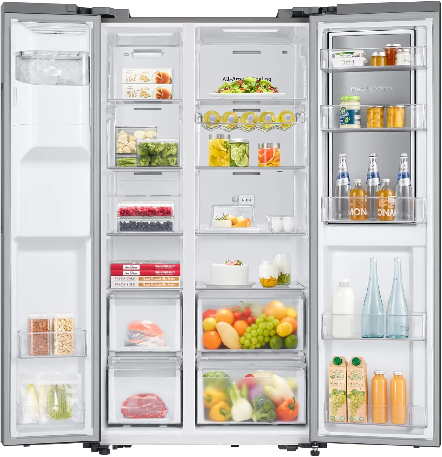 یخچال ساید بای ساید سامسونگ مدل RH65DG54R3S9AE با ظرفیت ناخالص 650 لیتر و ظرفیت خالص 610 لیتر، دارای محفظه نمایش مواد غذایی و فناوری SpaceMax™ (نسخه امارات) یخچال ساید بای ساید سامسونگ مدل RH65DG54R3S9AE با ظرفیت ناخالص 650 لیتر و ظرفیت خالص 610 لیتر، دارای محفظه نمایش مواد غذایی و فناوری SpaceMax™ (نسخه امارات)