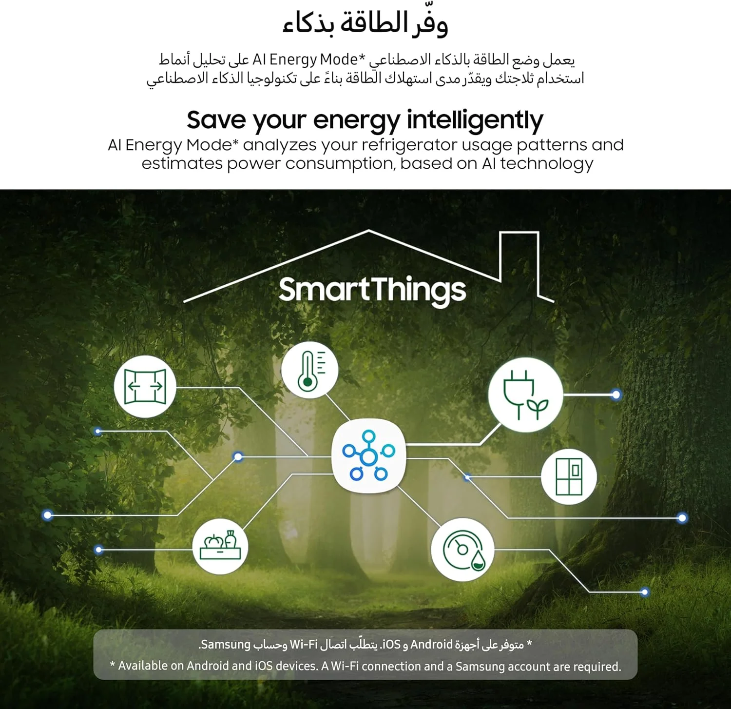 یخچال فریزر بالاپایین سامسونگ 460 لیتر مدل RT47CB663612AE رنگ سفید، فناوری SpaceMax و کمپرسور اینورتر دیجیتال (نسخه امارات)