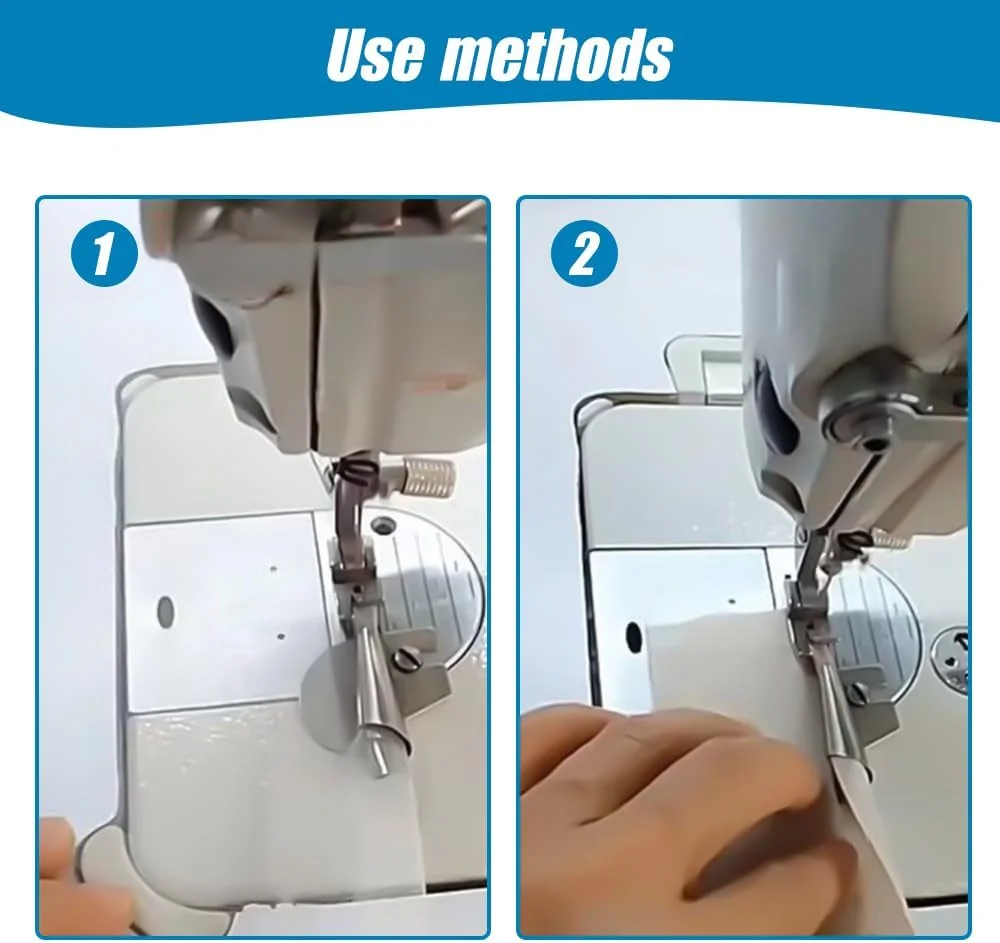 پایه لب تو (Hemmer Foot) چرخ خیاطی، 3 تا 10 میلی‌متر، 8 سایز مختلف، مناسب برای چرخ خیاطی‌های خانگی و صنعتی (6 عدد - 5/6/7/8/9/10 میلی‌متر)