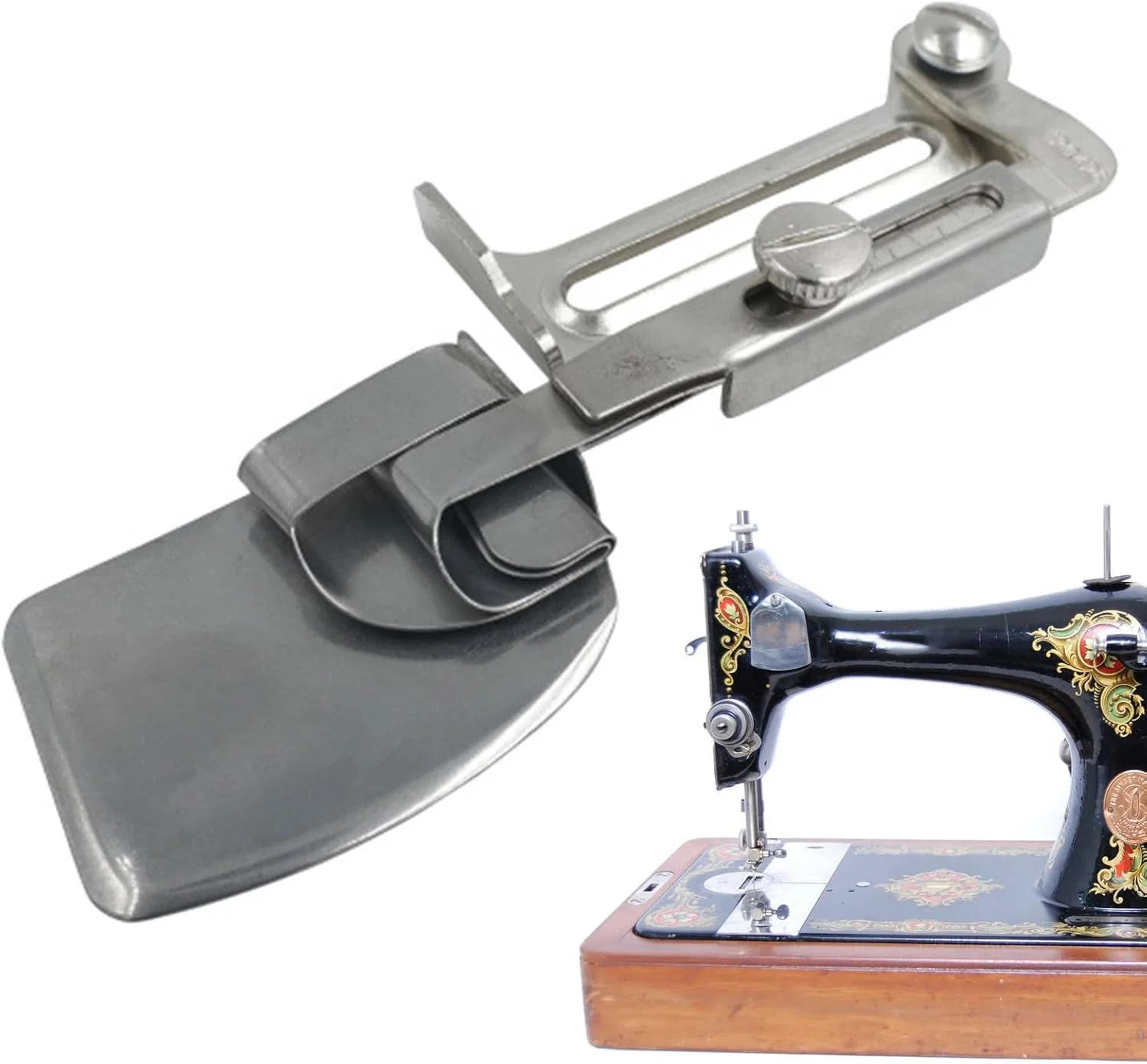 پایه لب تو (Hemmer Foot) چرخ خیاطی | پایه لب تو قابل تنظیم و جهانی برای انواع چرخ خیاطی