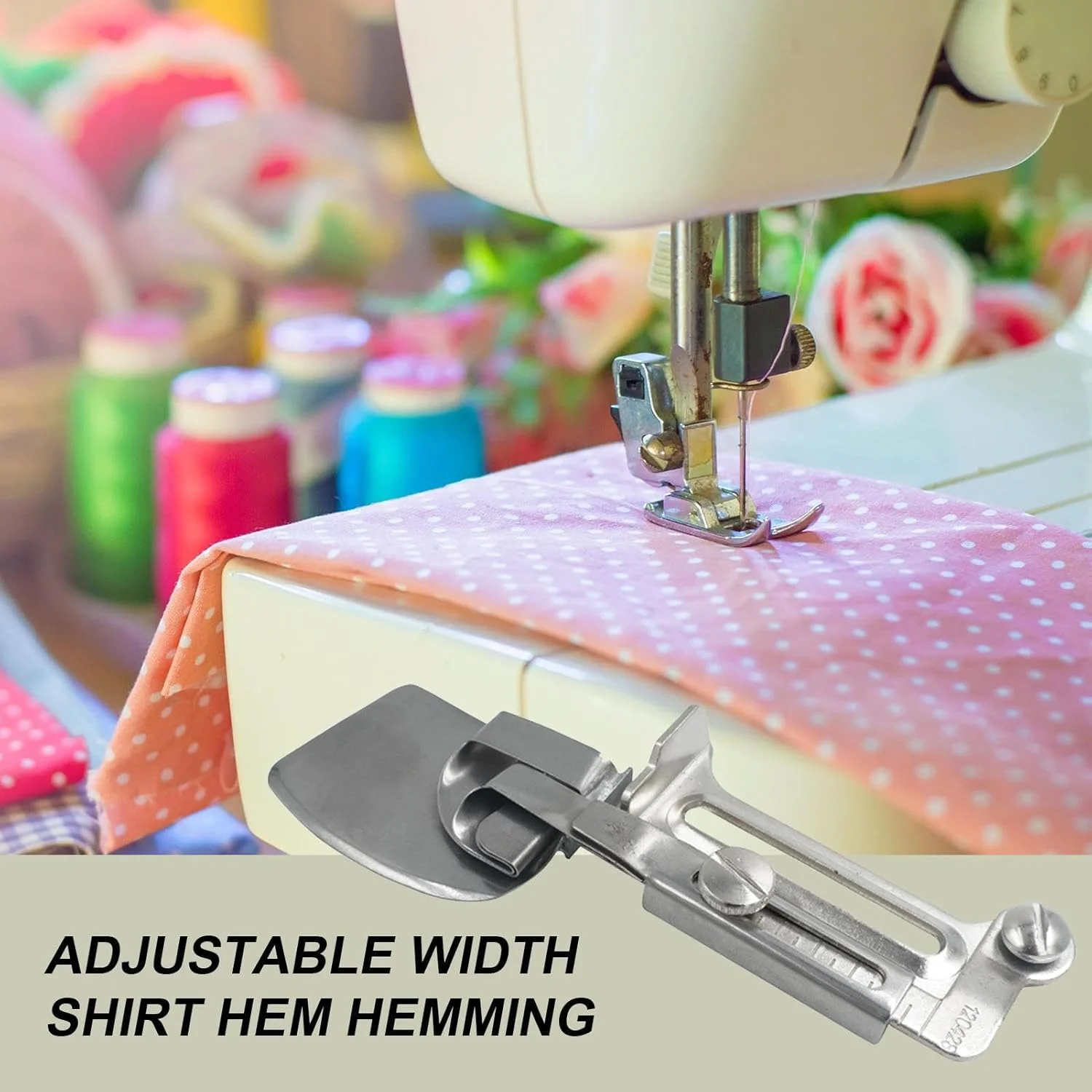 پایه لب تو (Hemmer Foot) چرخ خیاطی | پایه لب تو قابل تنظیم و جهانی برای انواع چرخ خیاطی