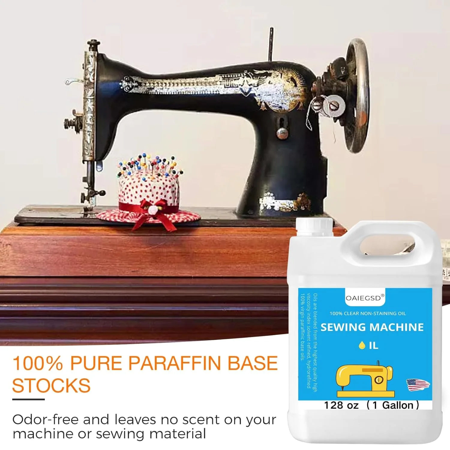 روغن و روان کننده چرخ خیاطی سبک 3.7 لیتری، روغن معدنی صنعتی برای روانکاری قطعات متحرک ماشین آلات نساجی، توسط OAIEGSD