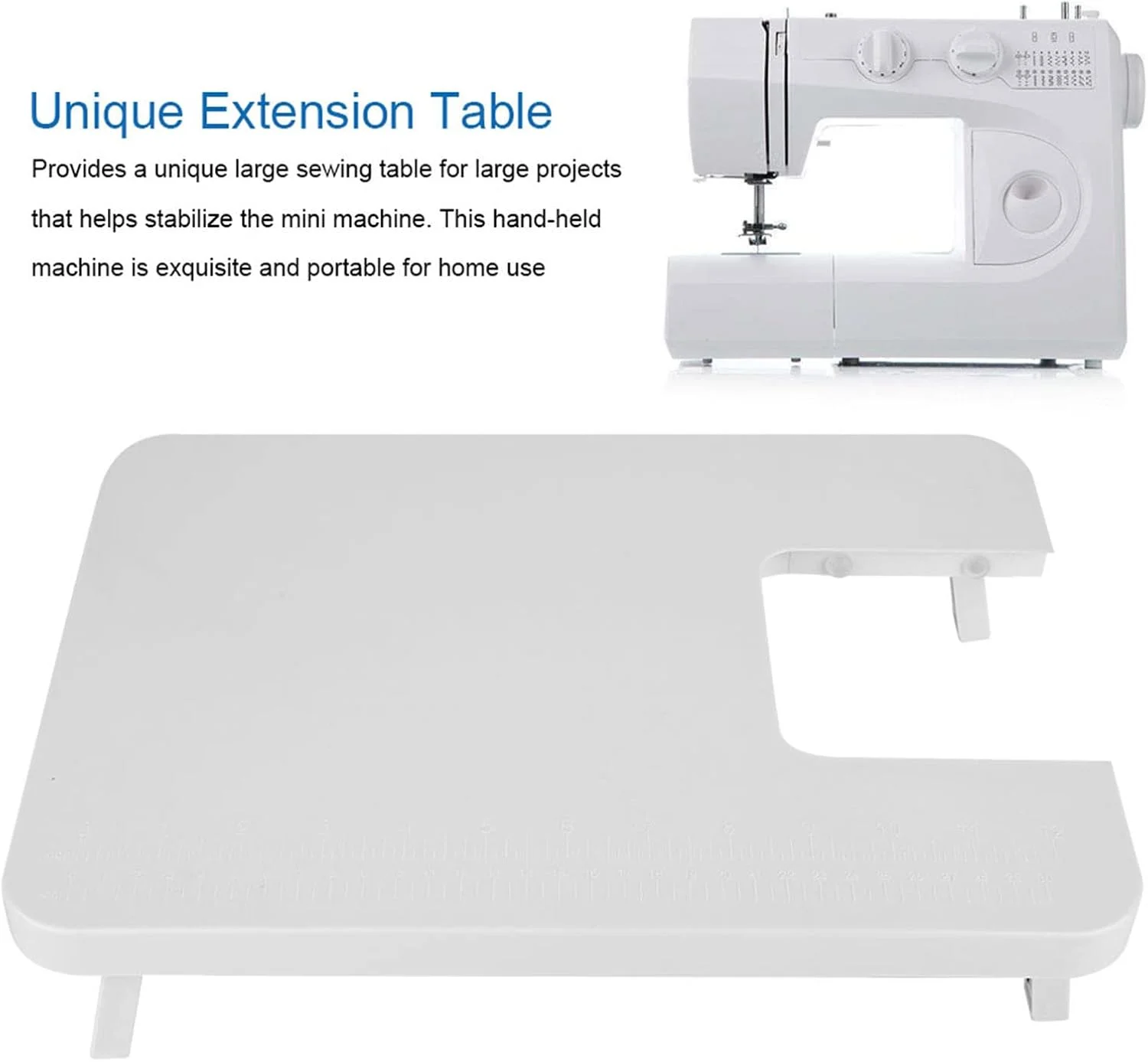 میز کمکی چرخ خیاطی، میز بزرگ کننده فضای چرخ خیاطی کوچک، صفحه پلاستیکی ABS