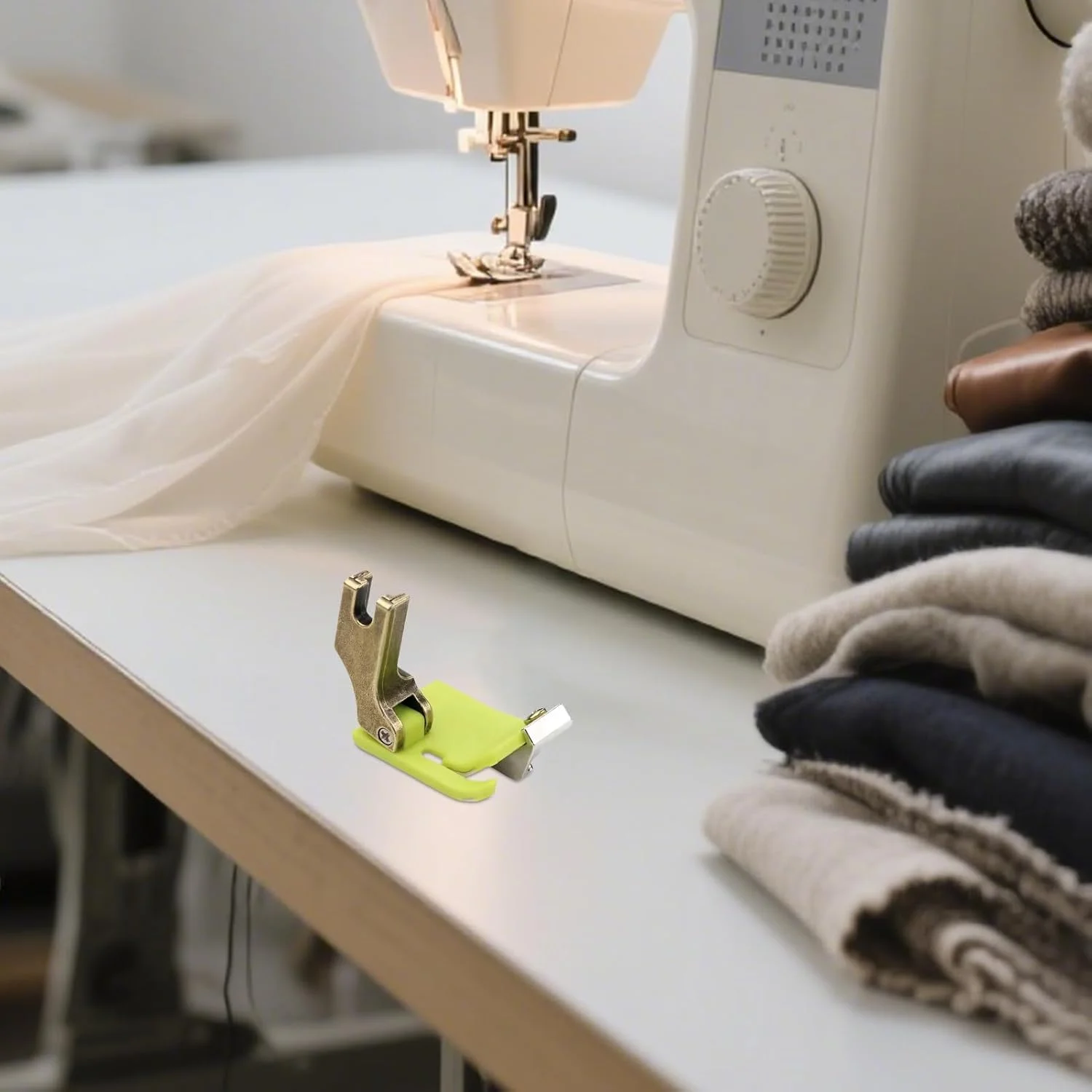 پایه چرخ خیاطی - پایه فشار لبه دوزی قابل تنظیم | اتصال چند منظوره، ابزار راهنمای حرفه ای برای پارچه خانگی چرخ خیاطی