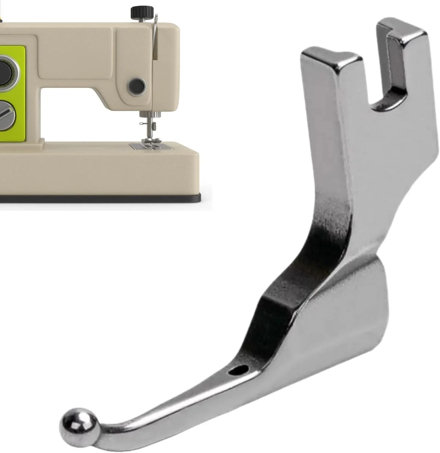 پایه چرخ خیاطی | پایه فشاری مهره پولکی - طراحی بدون ضربه مهره، تکنولوژی ضد فر خوردگی، لوازم جانبی چرخ خیاطی برای لباس شب، پولک، پارچه های مد توری