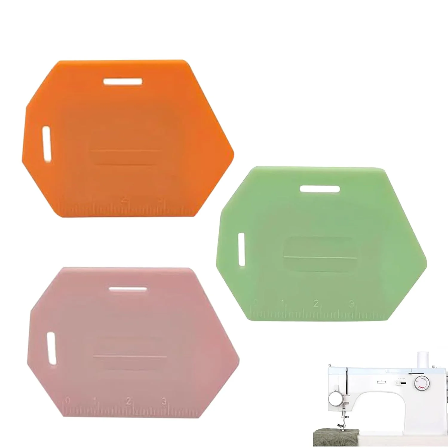 راهنمای مغناطیسی چرخ خیاطی | راهنمای درز لبه مغناطیسی چرخ خیاطی - ابزار چند منظوره چند ضلعی لحاف دوزی با مقیاس برای میز، جین و شیفون