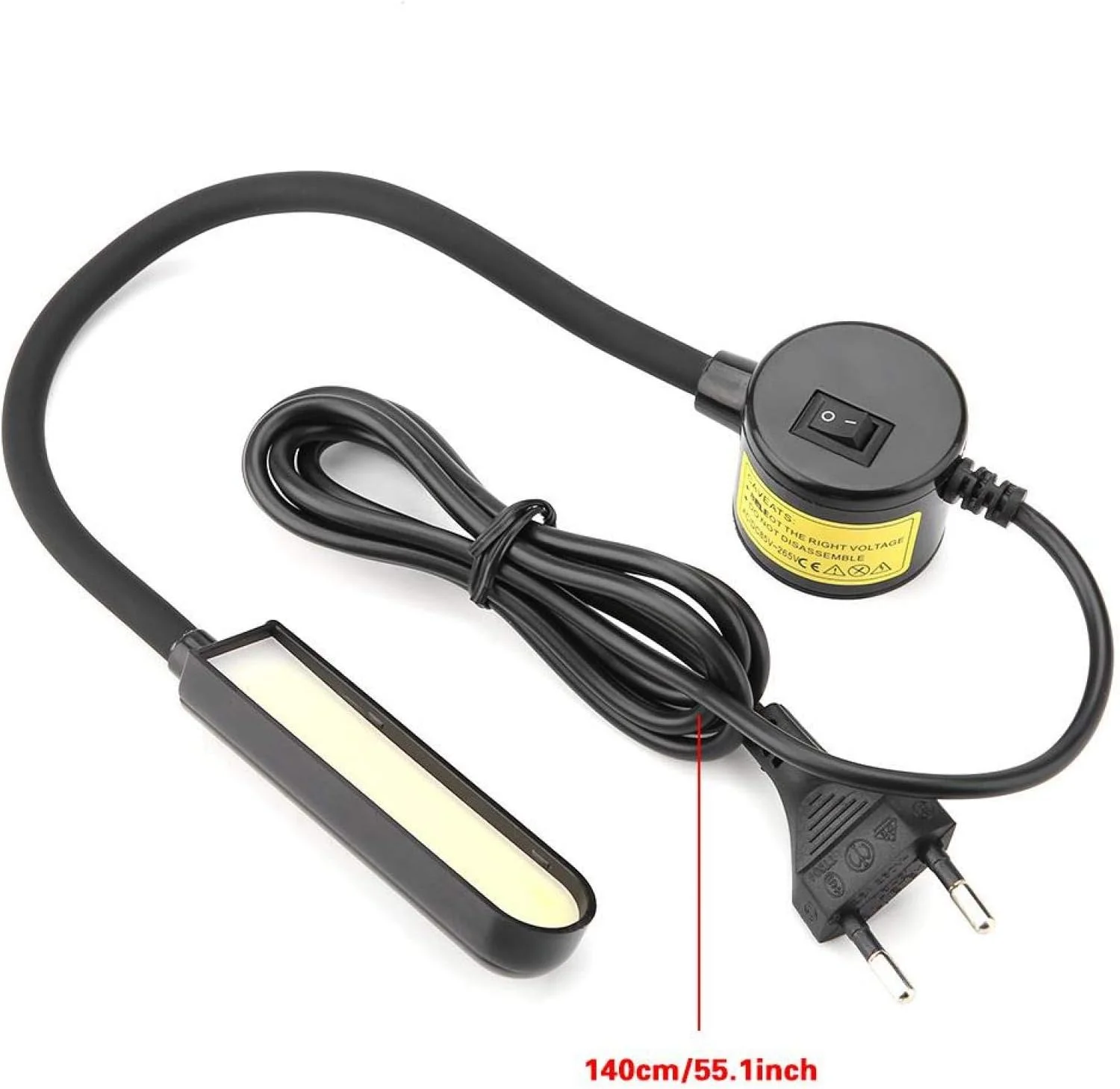 چراغ خیاطی 6 وات COB، چراغ کار خیاطی با پایه مغناطیسی برای خانه یا چرخ خیاطی (دوشاخه آمریکایی)