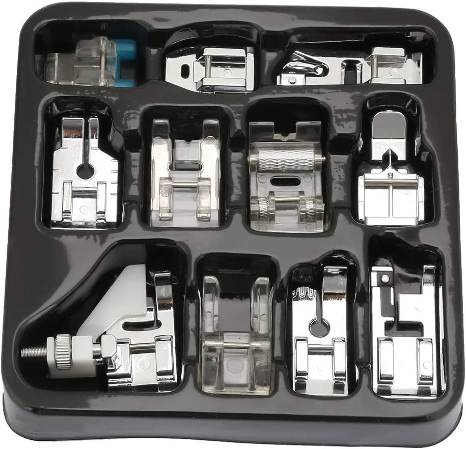 پایه چرخ خیاطی، 11 نوع در جعبه / پایه چرخ خیاطی لوازم جانبی پایه فشار لبه خانگی