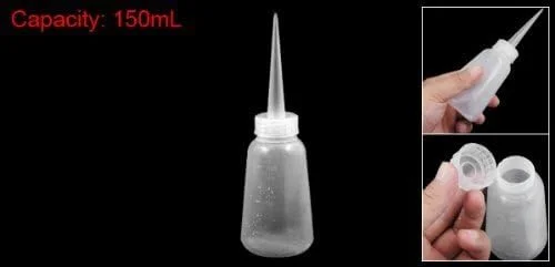 بطری روغن سفید شفاف 150 میلی لیتری برای نگهداری چرخ خیاطی، ساخت ظریف