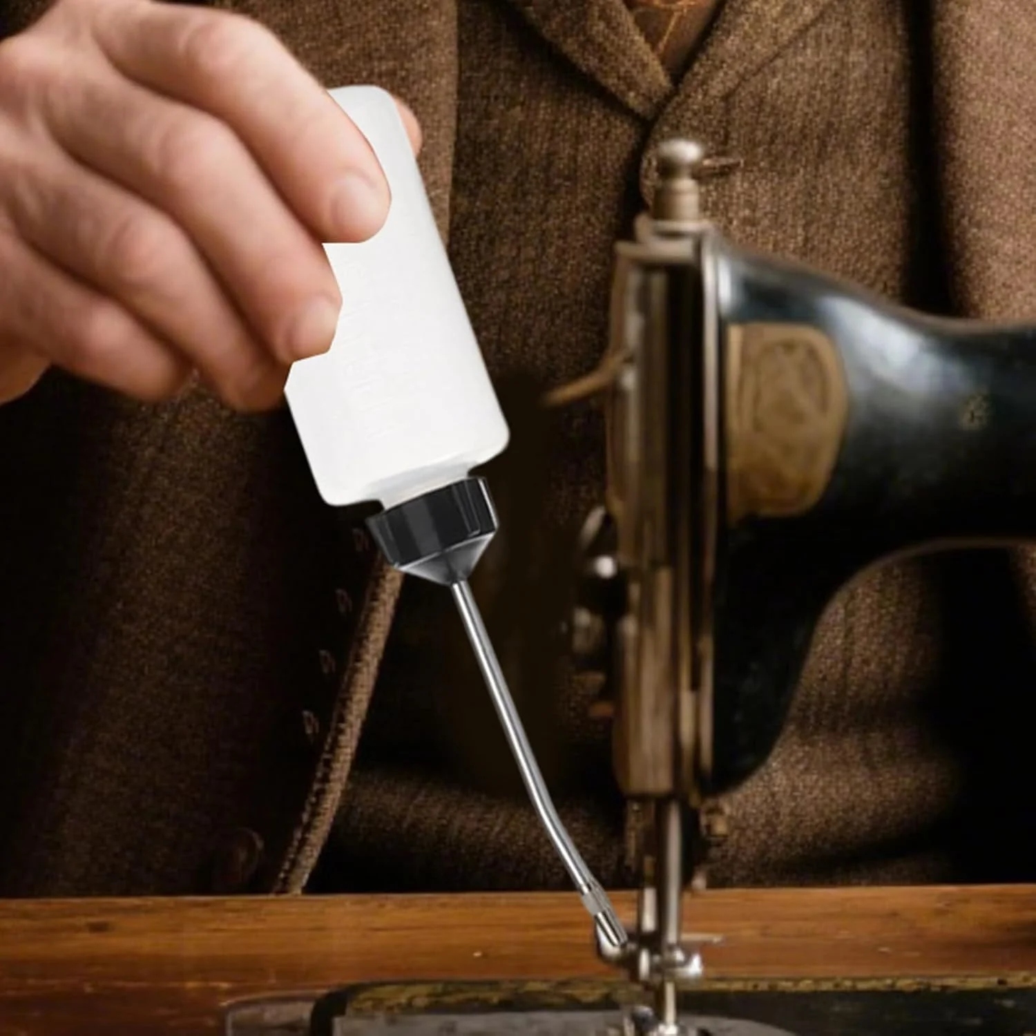 بطری روغن چرخ خیاطی - بطری روان کننده چرخ خیاطی | قوطی 120 میلی لیتری با نازل بلند برای کابل، نخ، گلدوزی، صنایع دستی، خودرو و صنعت