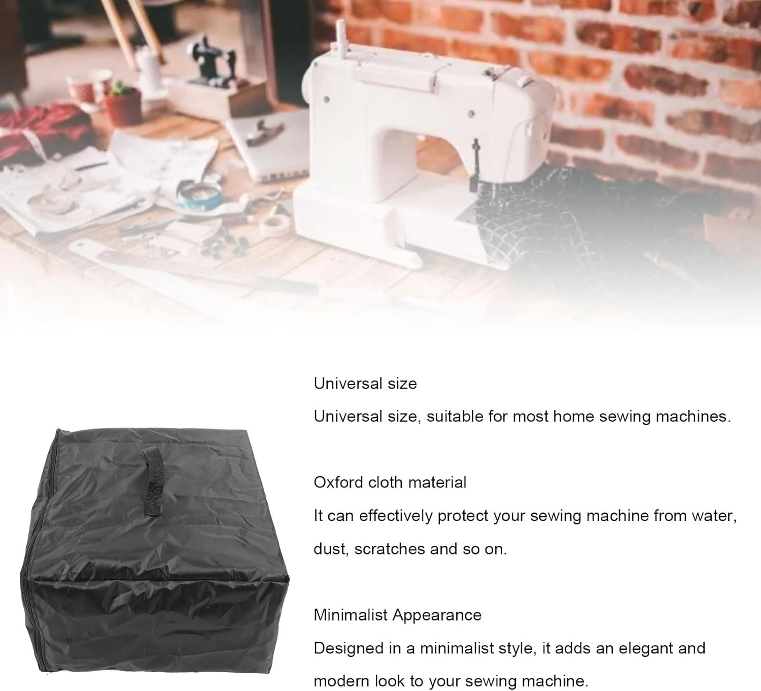 روکش گرد و غبار چرخ خیاطی، روکش چرخ خیاطی پارچه آکسفورد، روکش جهانی چرخ خیاطی برای اکثر چرخ خیاطی های استاندارد