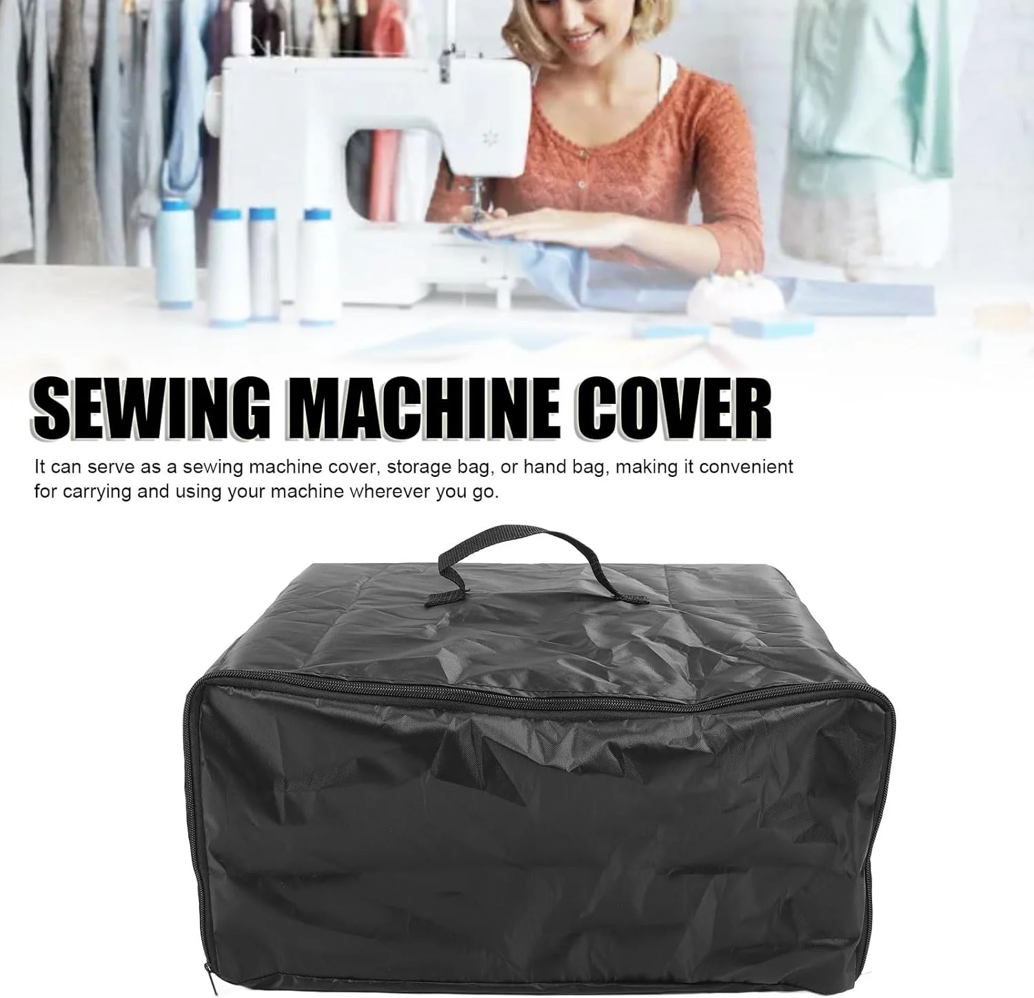 روکش گرد و غبار چرخ خیاطی، روکش چرخ خیاطی پارچه آکسفورد، روکش جهانی چرخ خیاطی برای اکثر چرخ خیاطی های استاندارد