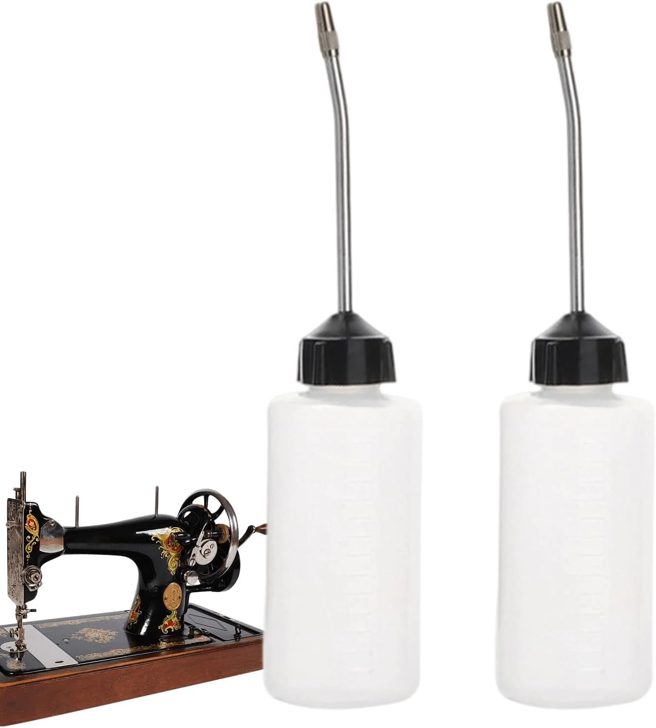 بطری روغن چرخ خیاطی - بطری گریس چرخ خیاطی - قوطی روغنکاری 120 میلی لیتری با نازل بلند برای موتورهای الکتریکی، کابل، صنایع دستی، فن های توربین صنعتی