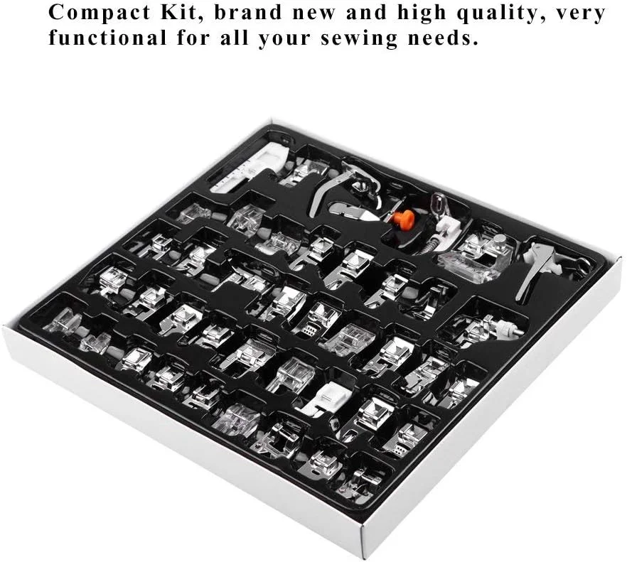 مجموعه 42 عددی پایه های چرخ خیاطی، پایه لب تو، لوازم جانبی و قطعات یدکی برای چرخ خیاطی های سینگر و برادر