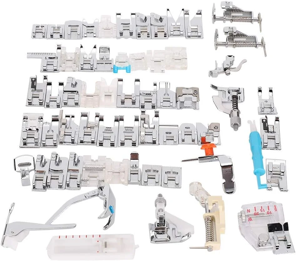 مجموعه 62 عددی پایه های چرخ خیاطی، پایه های چرخ خیاطی خانگی برای Brother، Singer، Janome