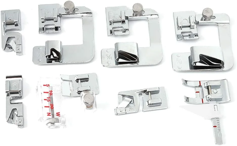 پایه چرخ خیاطی 8 عددی، ست پایه چرخ خیاطی، کیت پایه دوخت لبه صاف، لوازم جانبی چرخ خیاطی