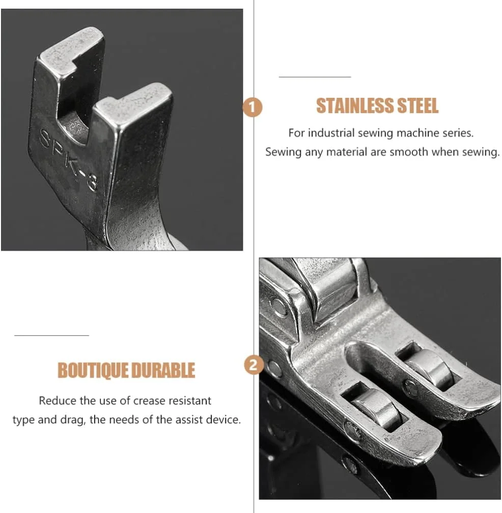 ۲ عدد پایه غلطکی چرخ خیاطی، غلطک لبه دوزی استیل ضد زنگ