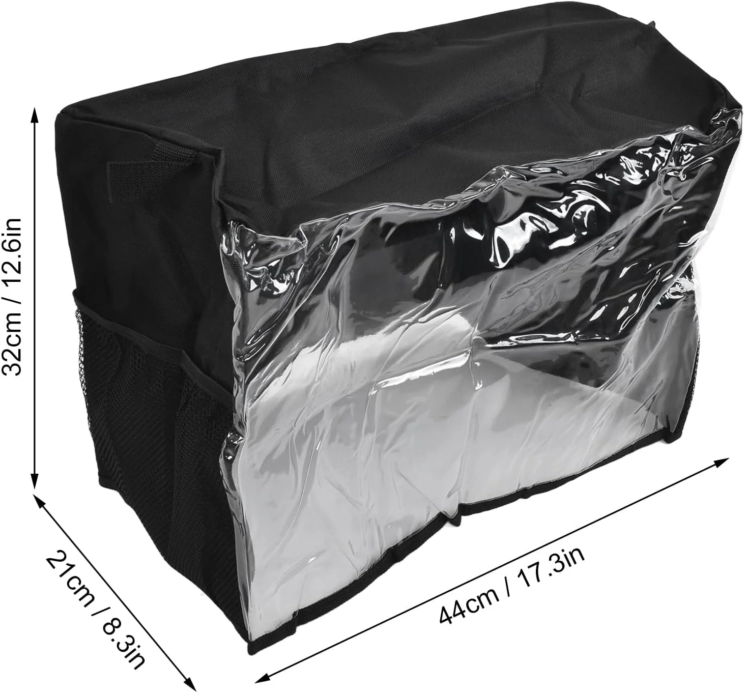 روکش محافظ چرخ خیاطی، کیف نگهداری روکش محافظ پارچه آکسفورد، روکش محافظ PVC قابل استفاده مجدد برای چرخ خیاطی خانگی - 44x32x21 سانتی متر