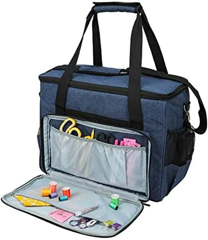 کیف چرخ خیاطی، کیف اسکیت چرخ خیاطی، کیف نگهداری چرخ خیاطی و لوازم جانبی، آبی