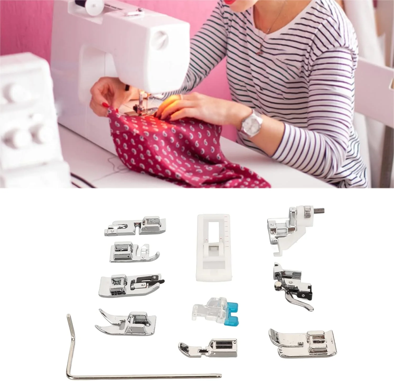 پایه های چرخ خیاطی، مجموعه پایه های فلزی و مقاوم از جنس استیل ضد زنگ برای کارهای دستی