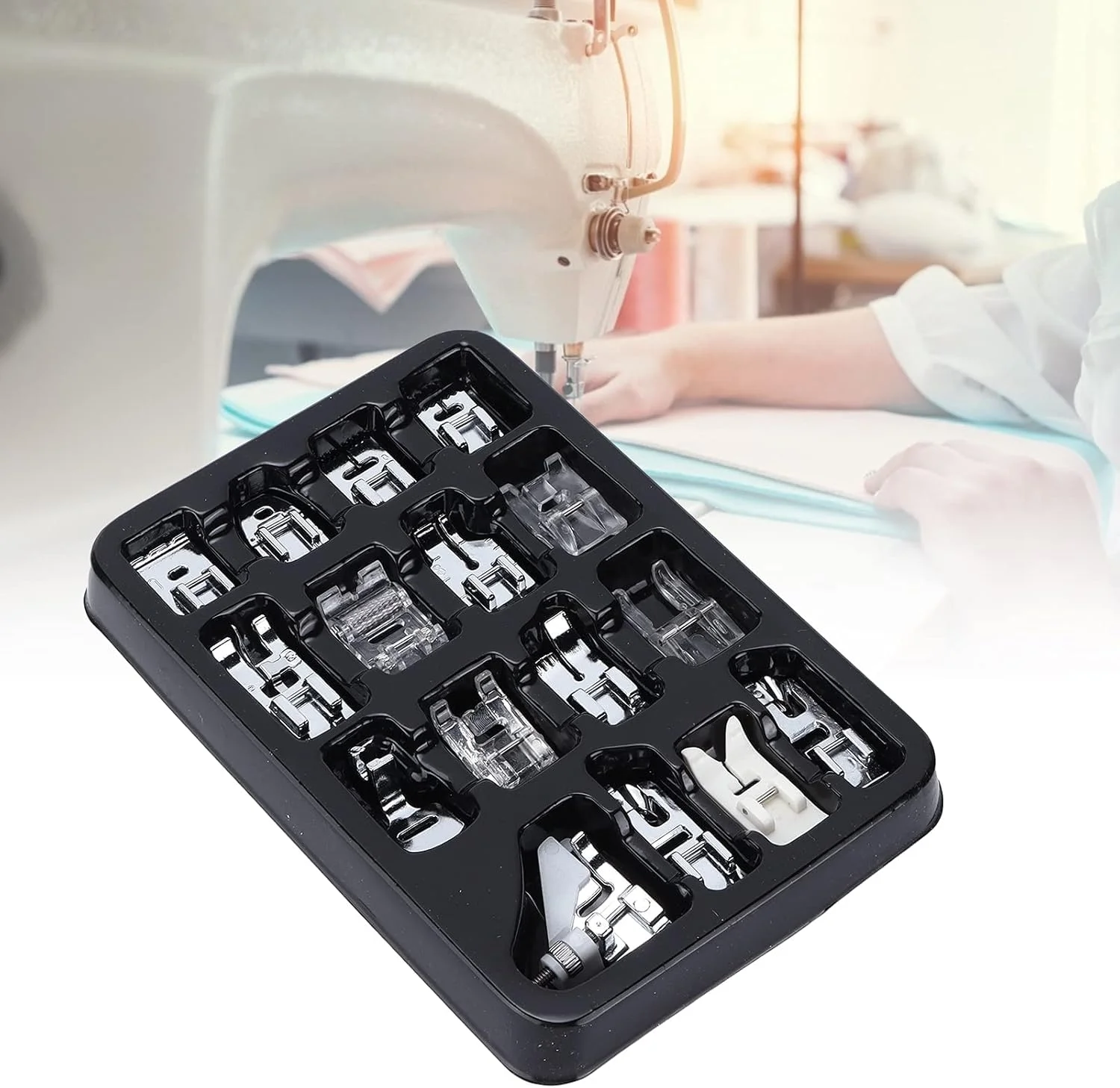 لوازم جانبی چرخ خیاطی، کیت پایه فشاری استیل ضد زنگ برای ساخت کاردستی و دوخت زیپ