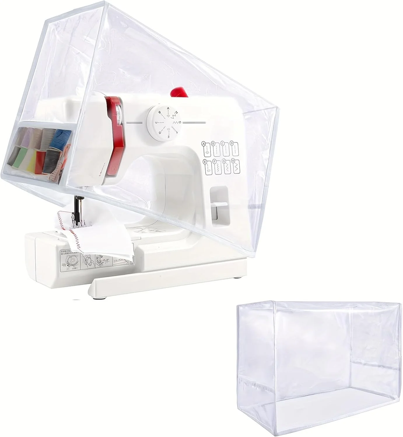 روکش چرخ خیاطی با کیف های نگهداری، روکش گرد و غبار برای چرخ خیاطی، روکش شفاف چرخ خیاطی، روکش محافظ با طناب جانبی، روکش چرخ خیاطی