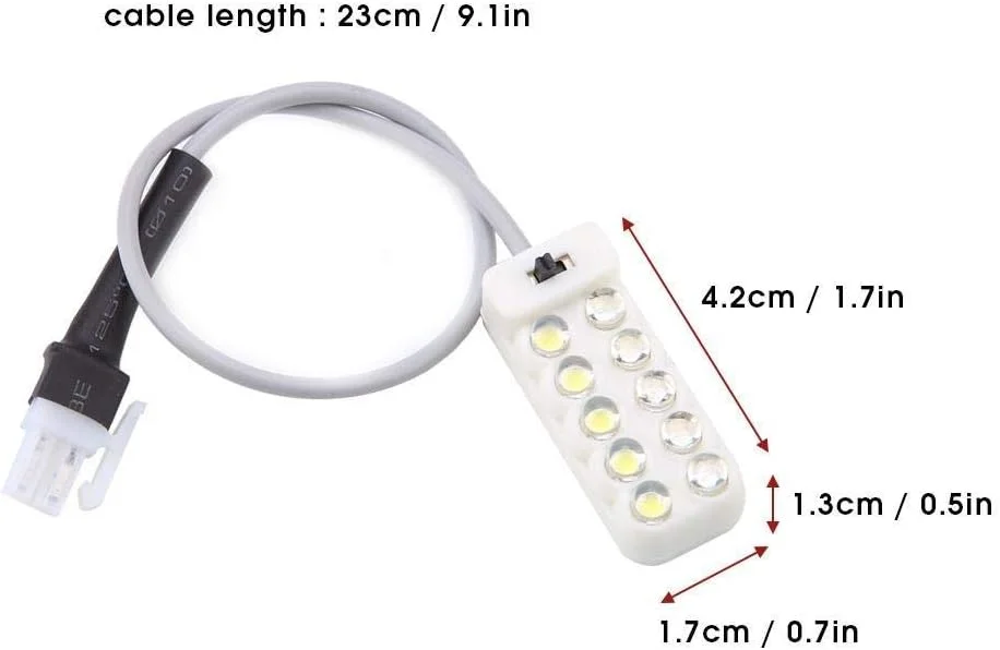 چراغ LED کار دستگاه خیاطی 10 لامپ مهره ای 5 ولت LED برای لوازم جانبی دستگاه خیاطی