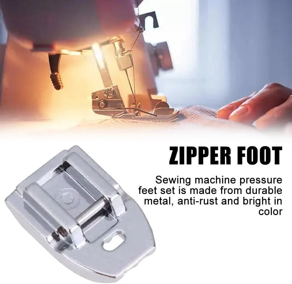 قطعات پایه چرخ خیاطی 7306A، پایه زیپ نامرئی برای چرخ خیاطی های سینگر، برادر، پایه زیپ، لوازم جانبی جوکی، پرس ژانومه