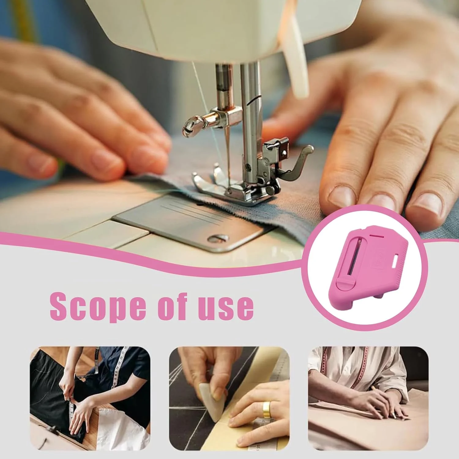 راهنمای درز مغناطیسی خیاطی - خط کش لحاف دوزی با مقیاس شفاف - خط کش لحاف دوزی با کاتر برای دوخت گلدوزی برش خیاطی