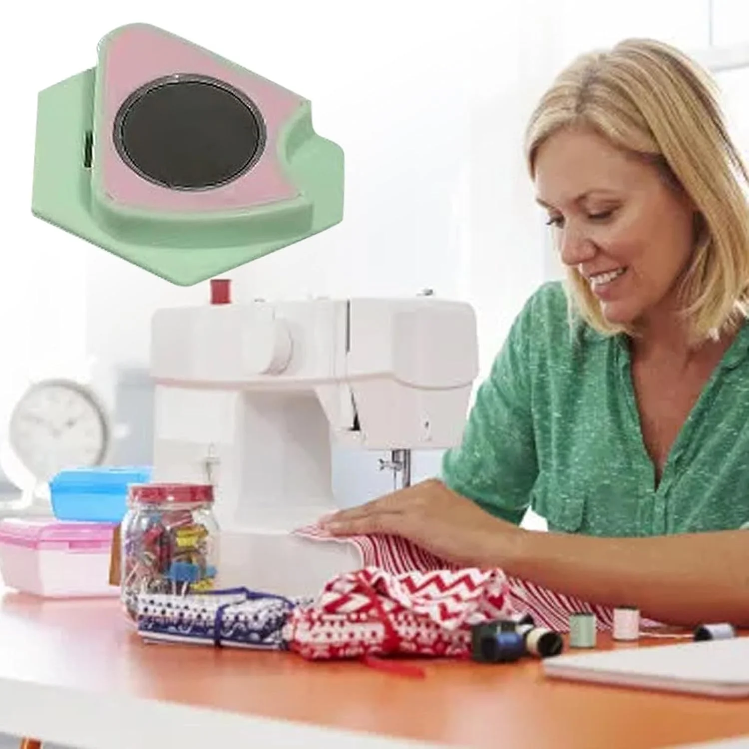 راهنمای درز برای چرخ خیاطی، لوازم خیاطی راهنمای لبه با عملکردهای چندگانه با مقیاس - ابزار چرخ خیاطی لوازم جانبی خیاطی عمومی، راهنمای درز چند ضلعی برای کاردستی خیاطی خانگی