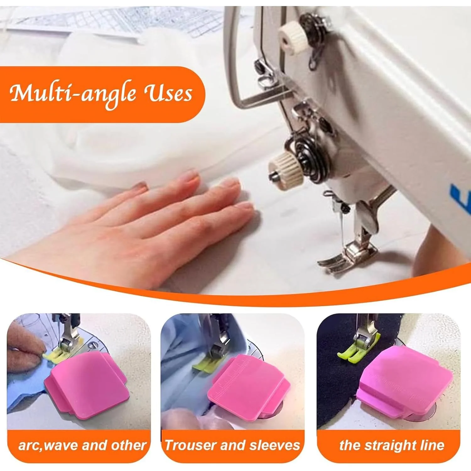 راهنمای درز مغناطیسی خیاطی - مقیاس چرخ خیاطی خانگی - راهنمای درز خیاطی مبتدی برای اتصال، خیاطی لباس، اتو، گلدوزی، بافندگی، برش پارچه، تکه دوزی