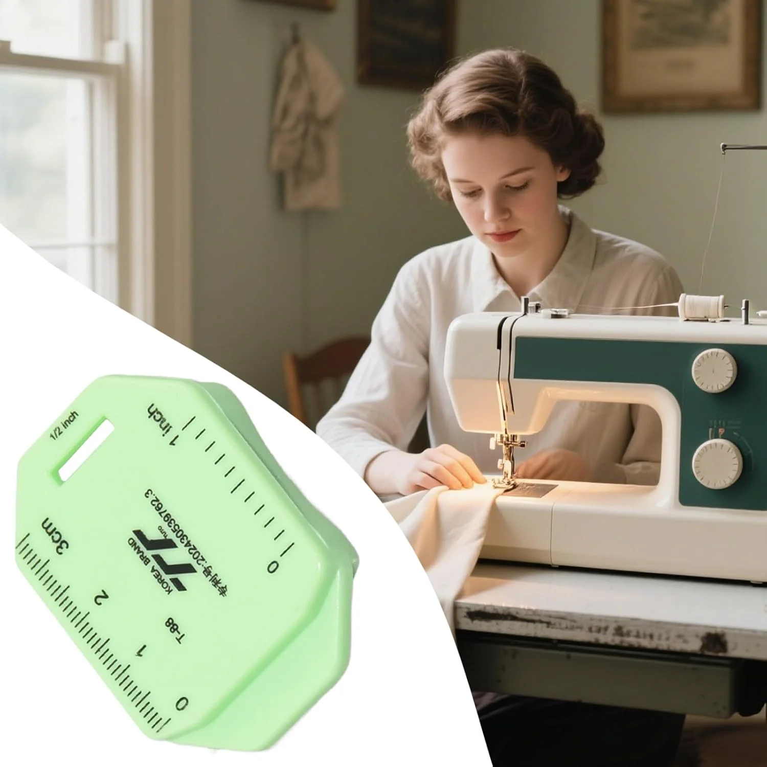 راهنمای درز دوخت - راهنمای مغناطیسی چرخ خیاطی - ابزار دقیق و مقیاس دار برای خیاطی در منزل، مناسب برای مادر و همسر