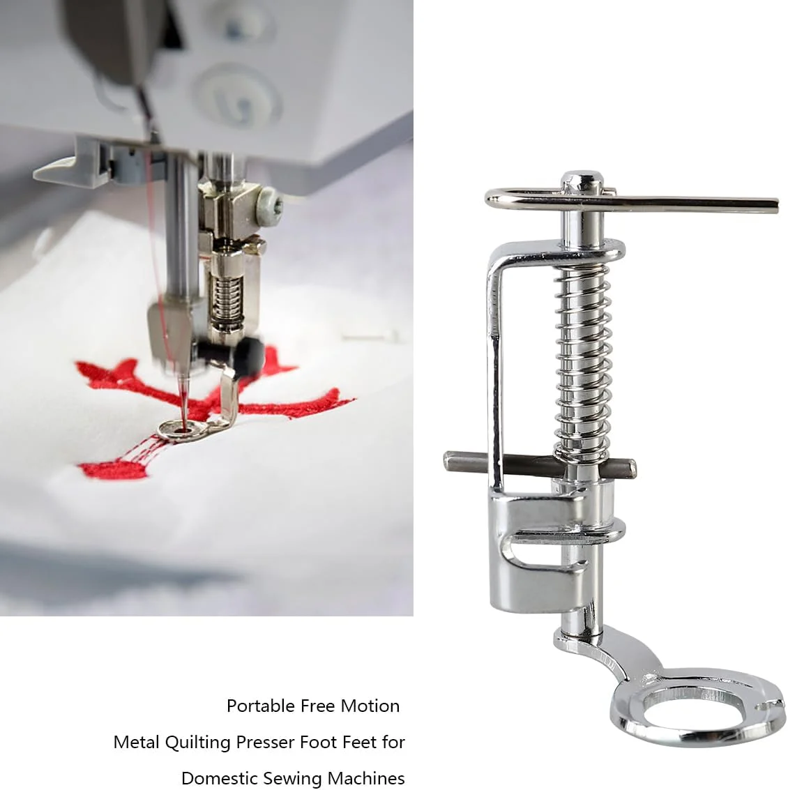 بسته 2 عددی پایه لحاف دوزی، پایه لحاف دوزی دست آزاد، پایه فشاری دست آزاد برای چرخ خیاطی