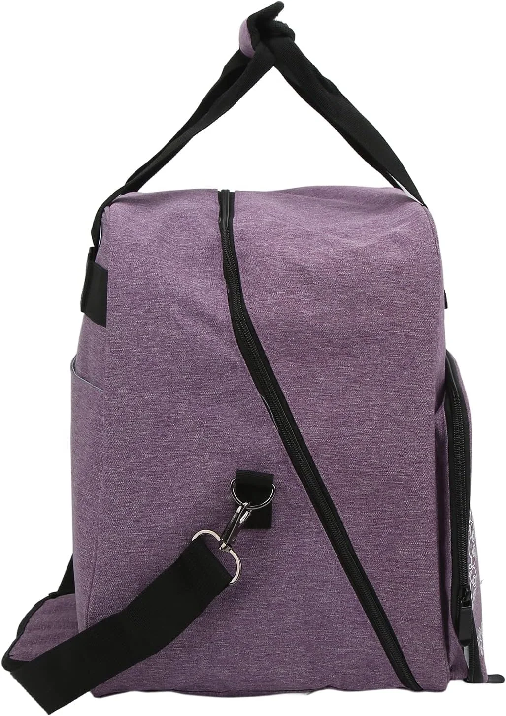 کیف چرخ خیاطی Shanrya، بادوام، کاربردی، نفیس، زیبا، با ظرفیت زیاد، دستی، قابل حمل برای مسافرت و منزل (بنفش)